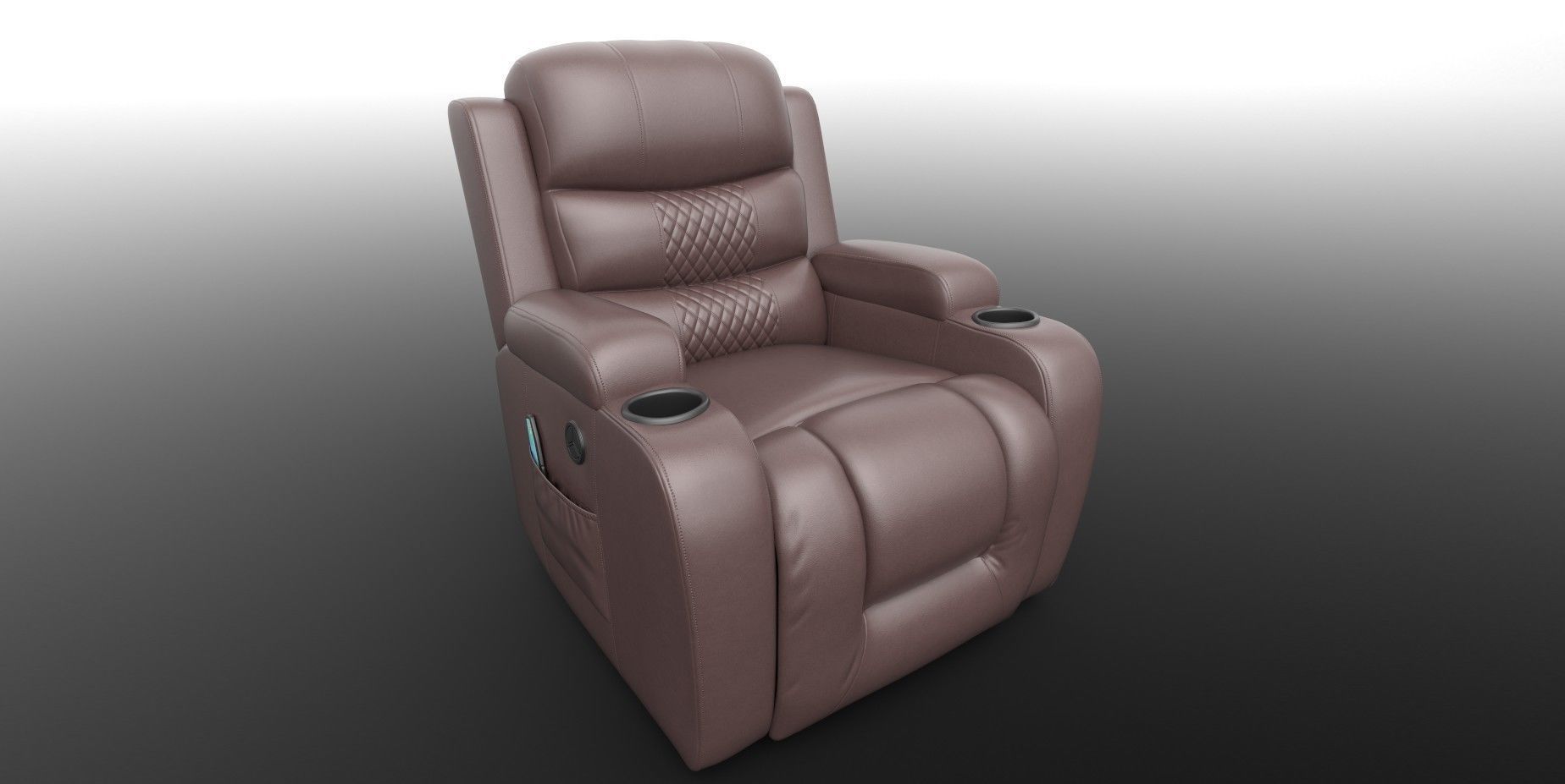 Recliner chair Low-poly 3D model_12