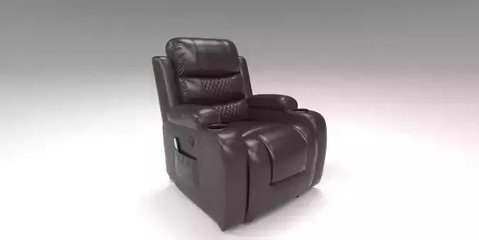 Recliner chair Low-poly 3D model