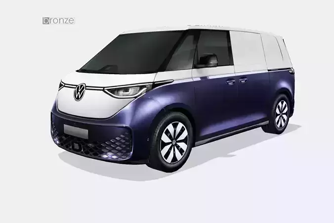 Volkswagen ID Buzz cargo 2023 Low-poly 3D model