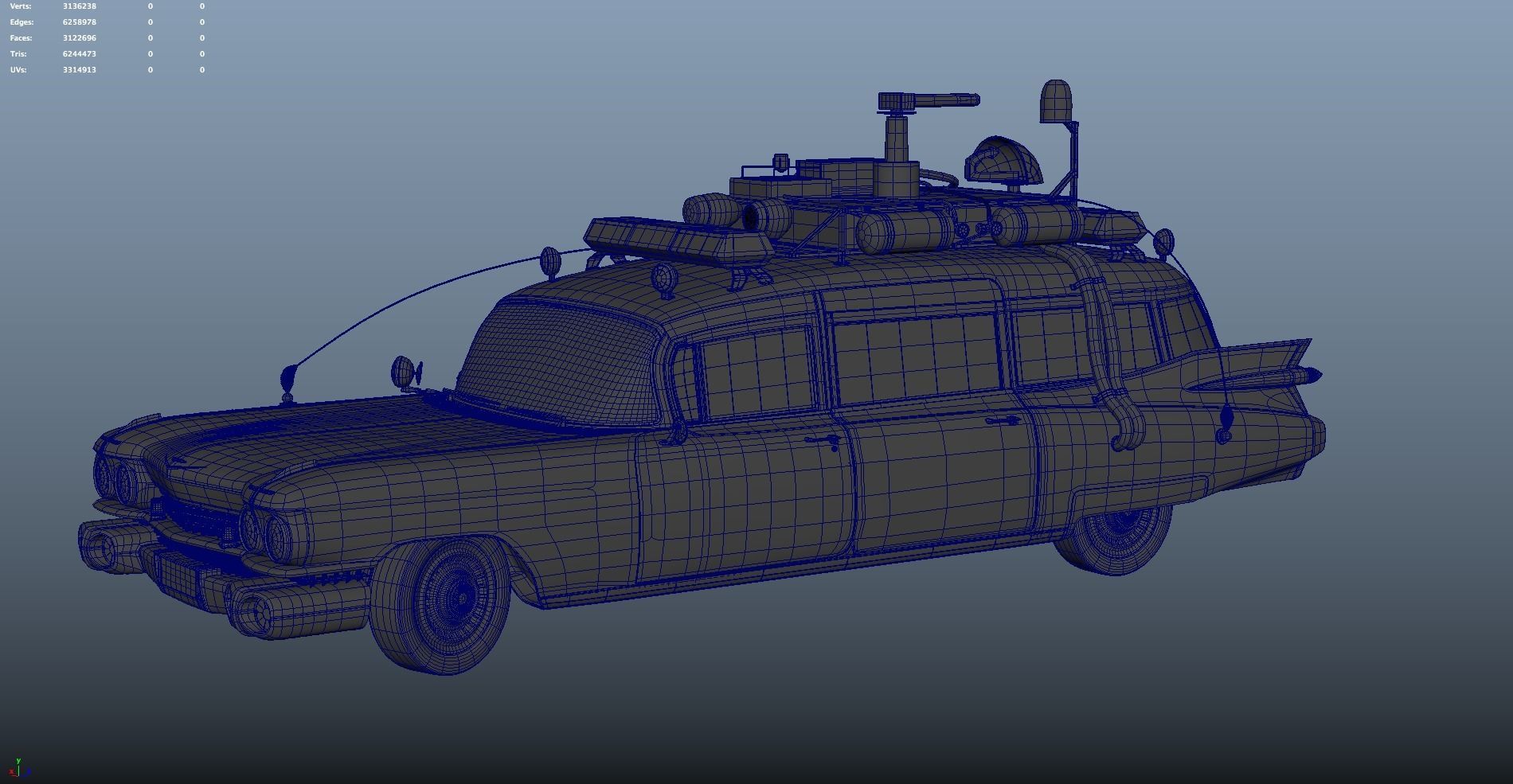 Ghostbusters car 3D model_6