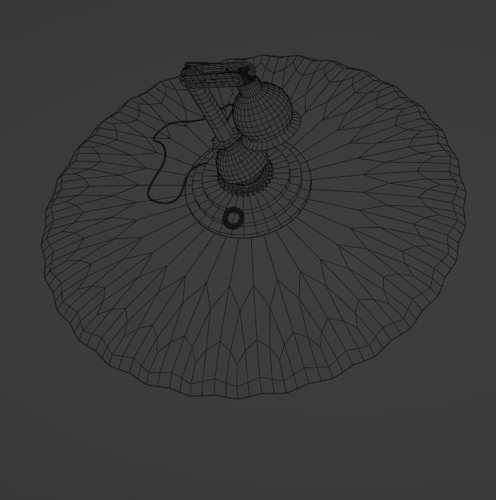 Lamp on the table 3D model_4