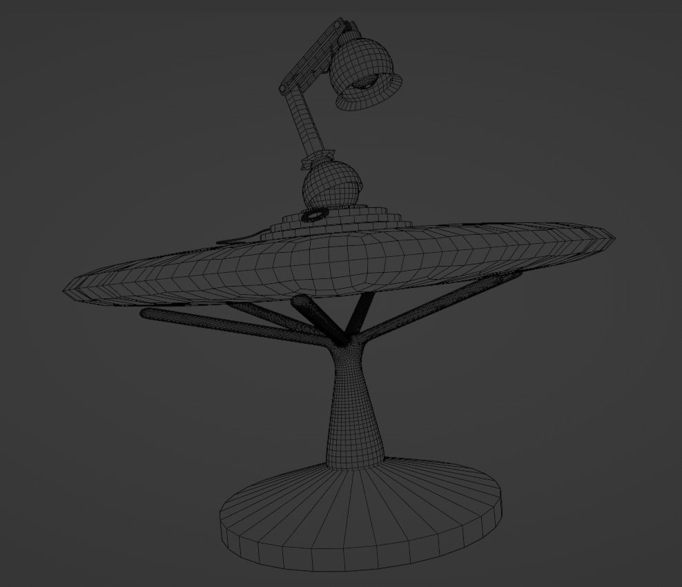 Lamp on the table 3D model_5