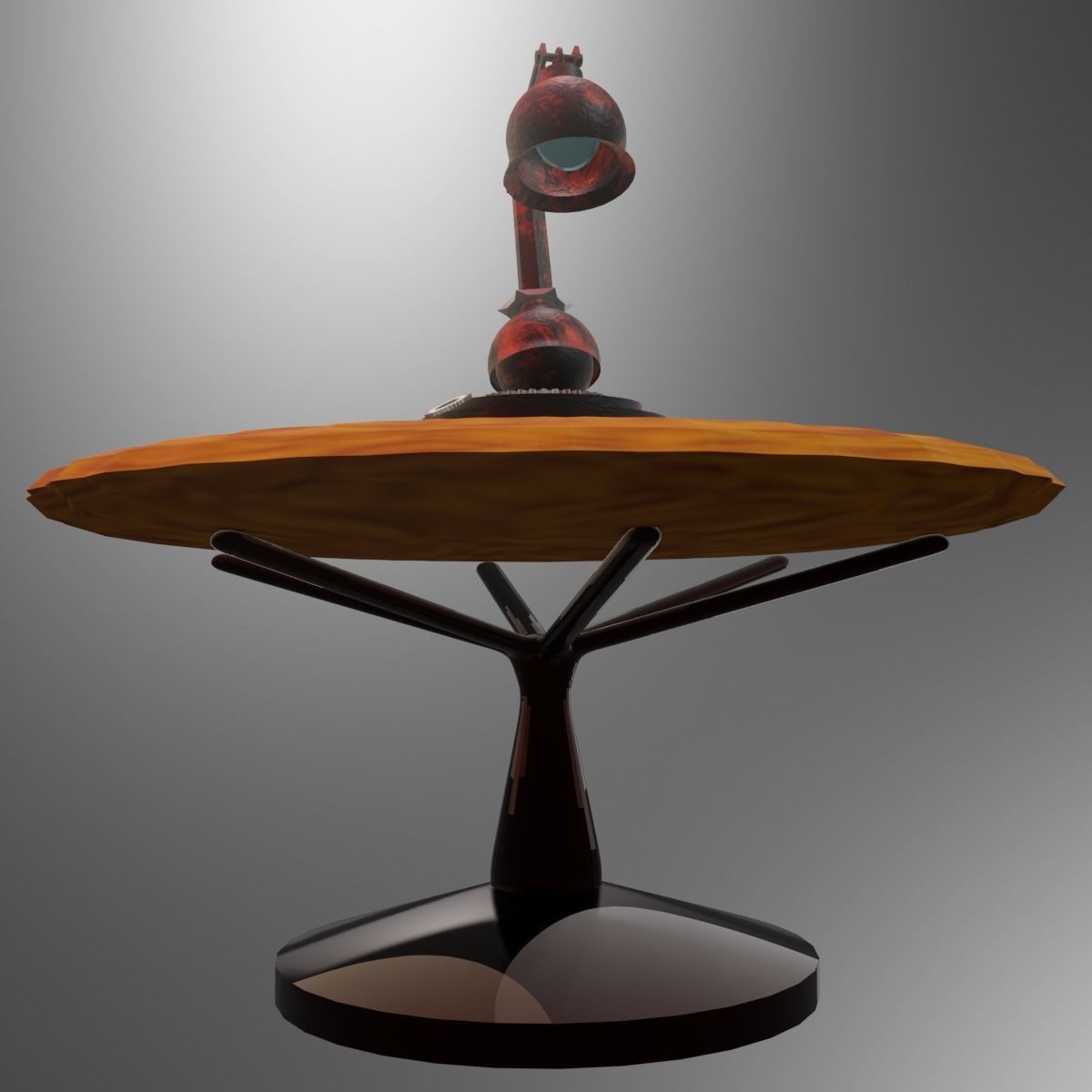 Lamp on the table 3D model_2
