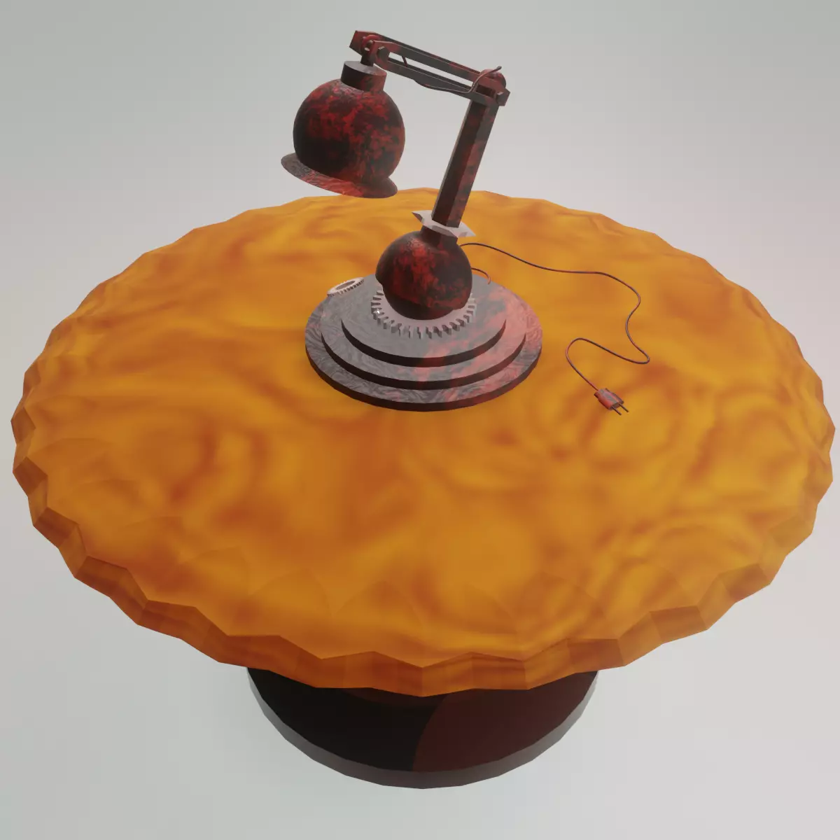 Lamp on the table 3D model_0