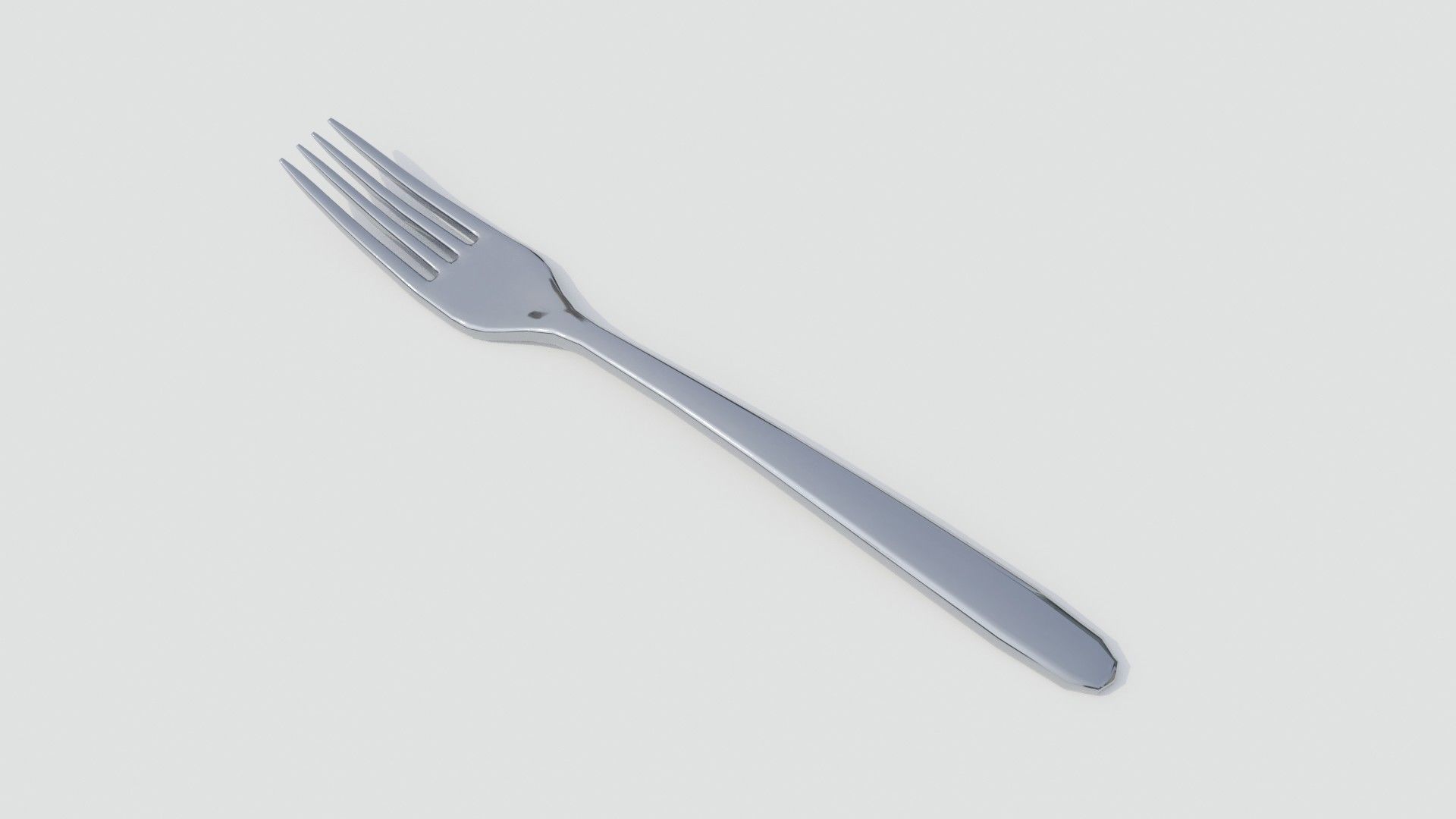 Stainless Steel Fork 3D model_2