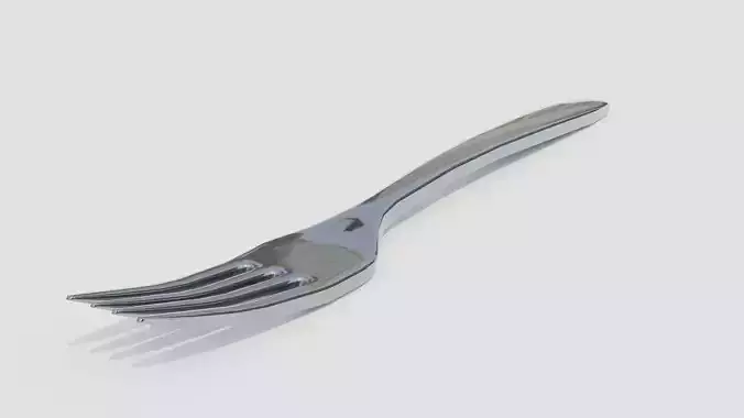 Stainless Steel Fork 3D model