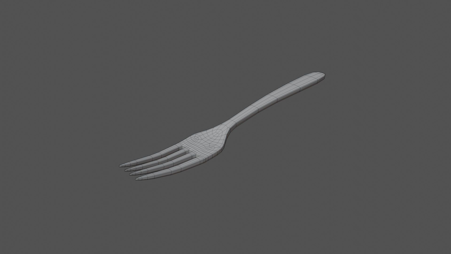 Stainless Steel Fork 3D model_5