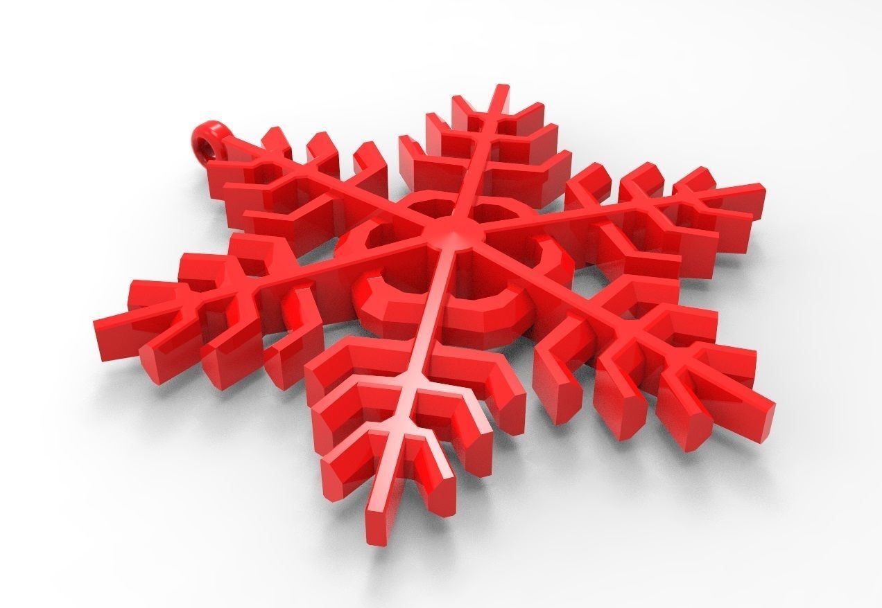 Snowflake 19 3D print model_8