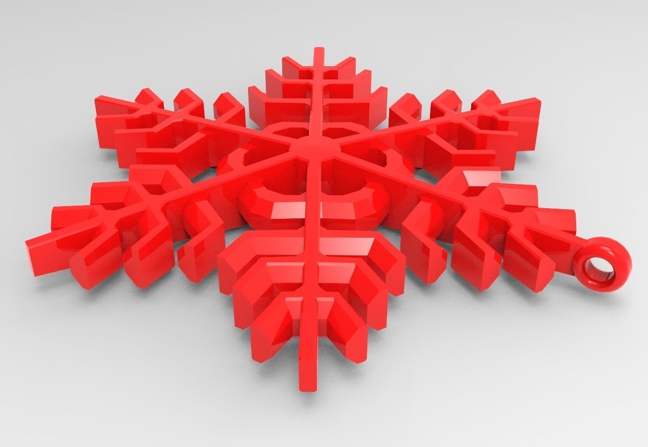 Snowflake 19 3D print model_11