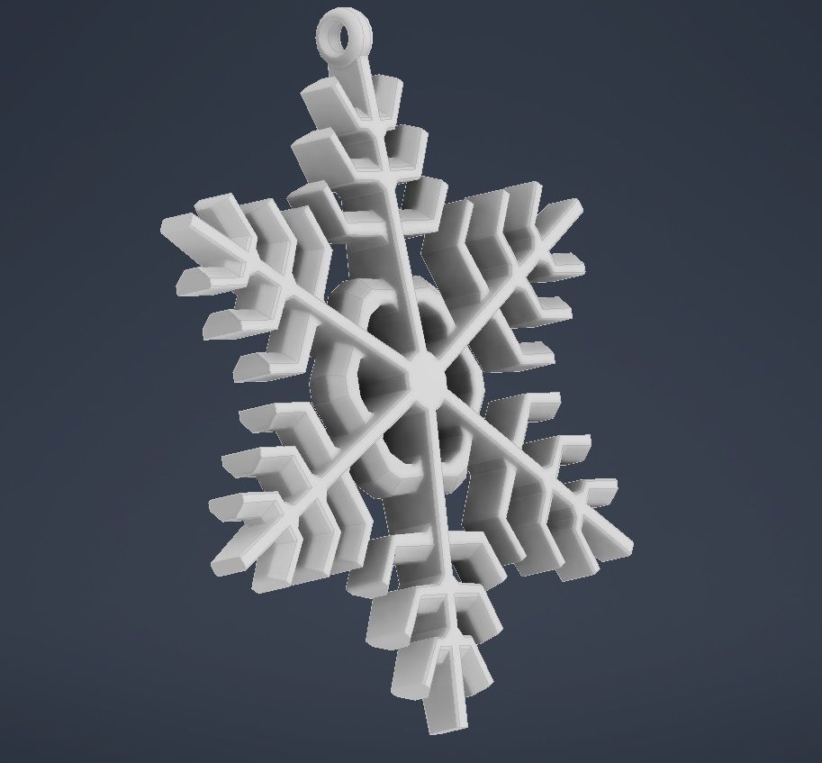 Snowflake 19 3D print model_6