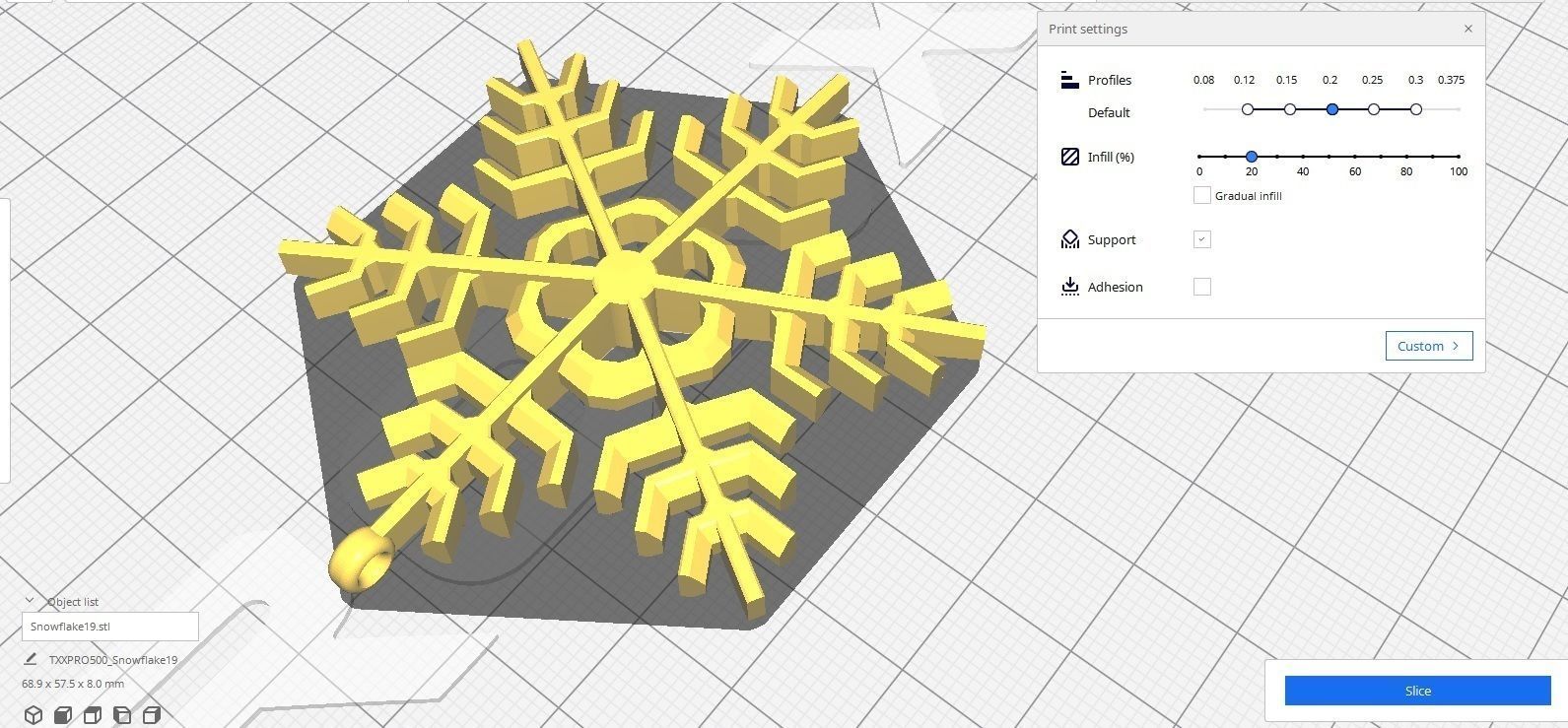 Snowflake 19 3D print model_15