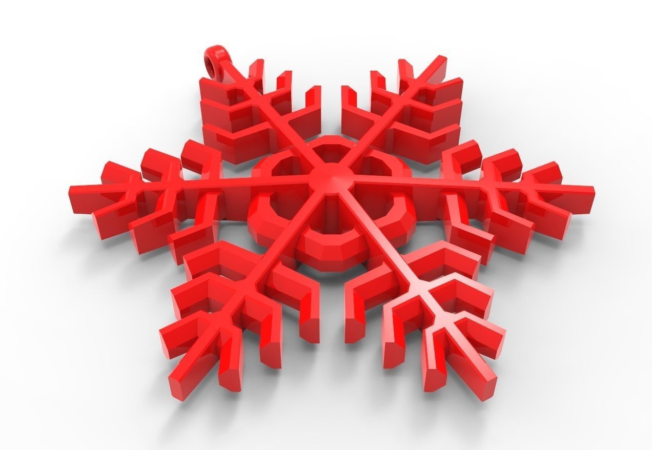 Snowflake 19 3D print model_9