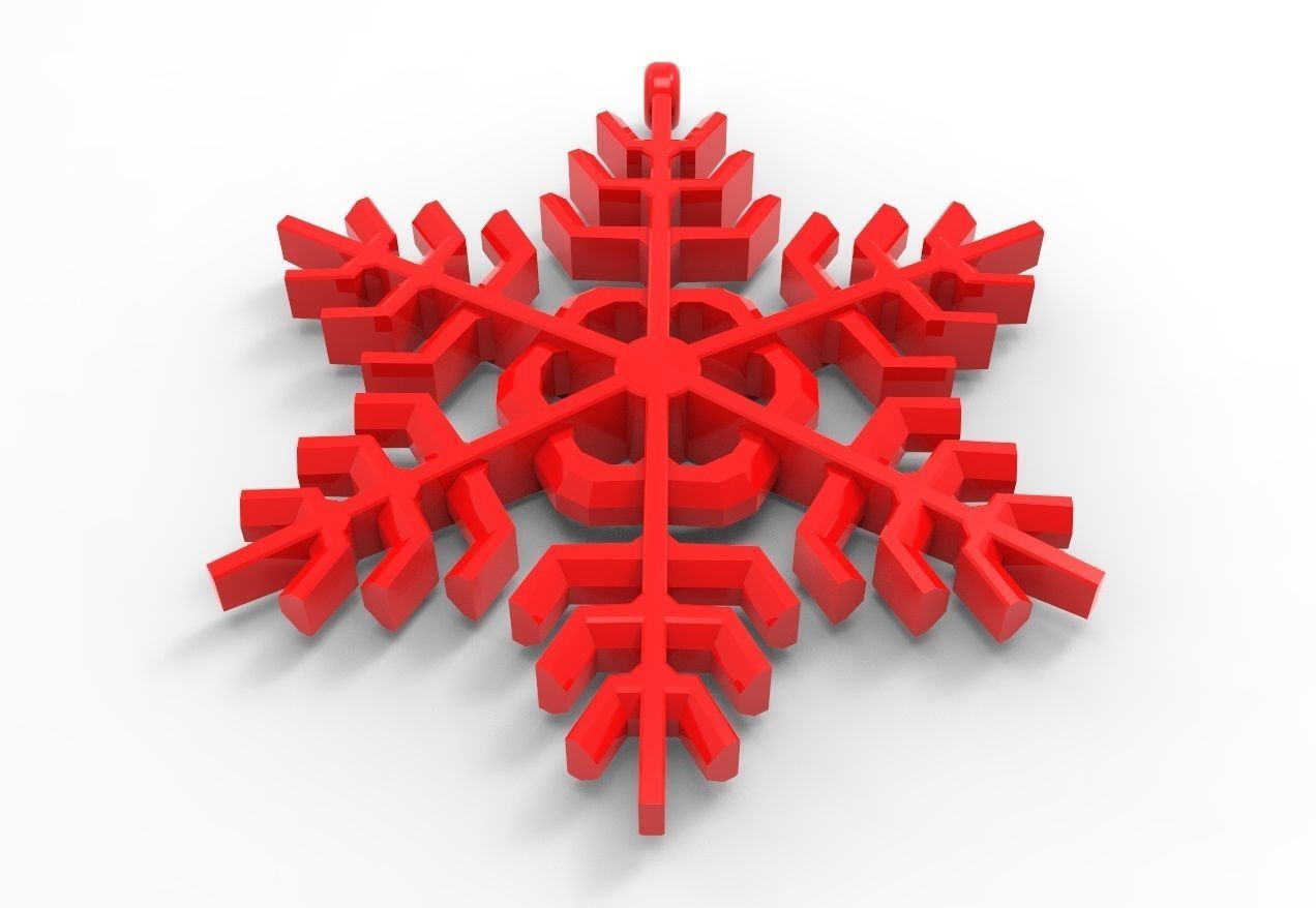 Snowflake 19 3D print model_2
