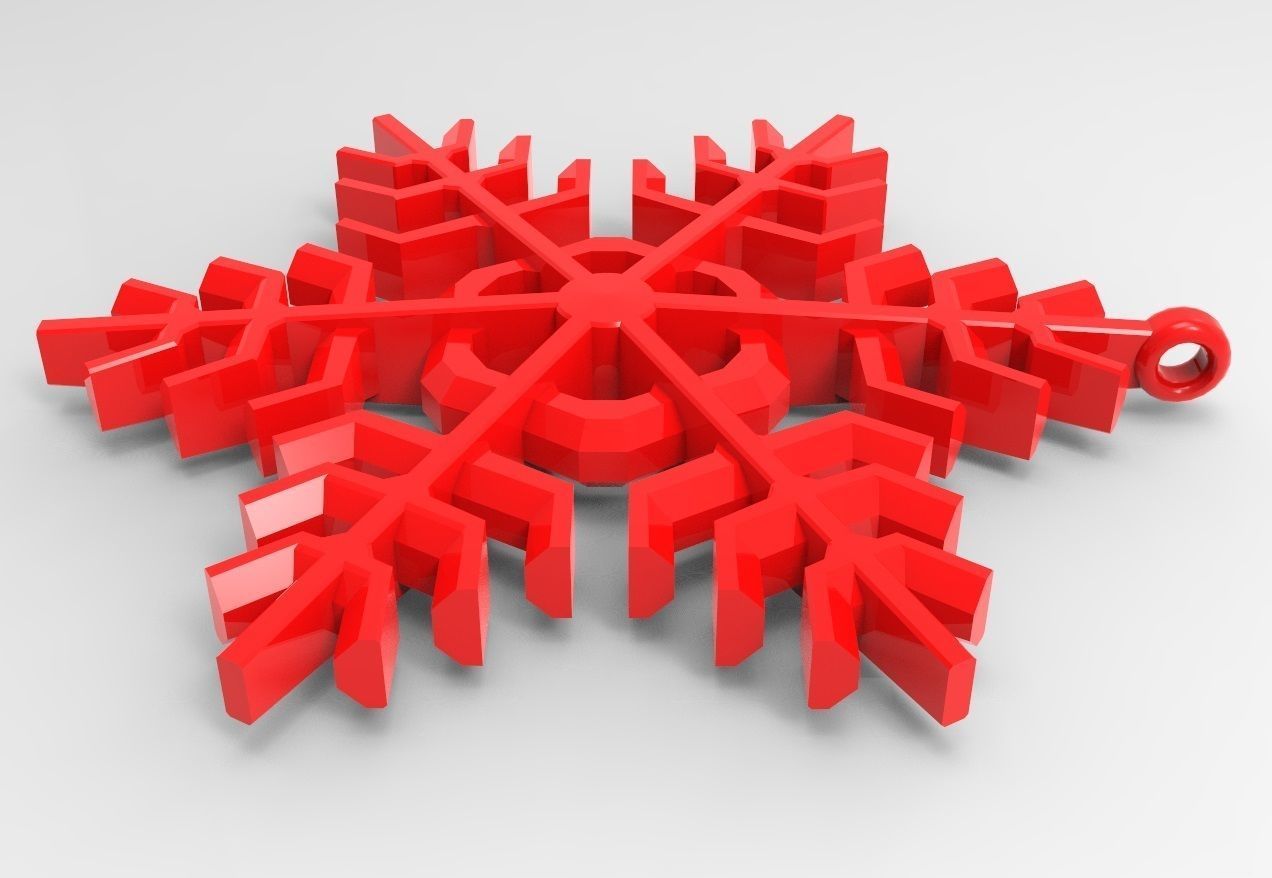 Snowflake 19 3D print model_14