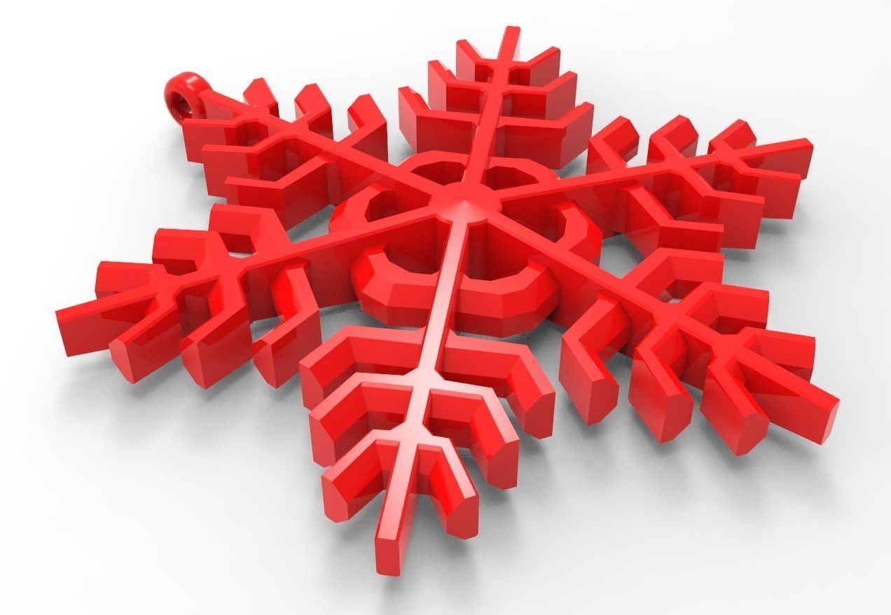 Snowflake 19 3D print model_12