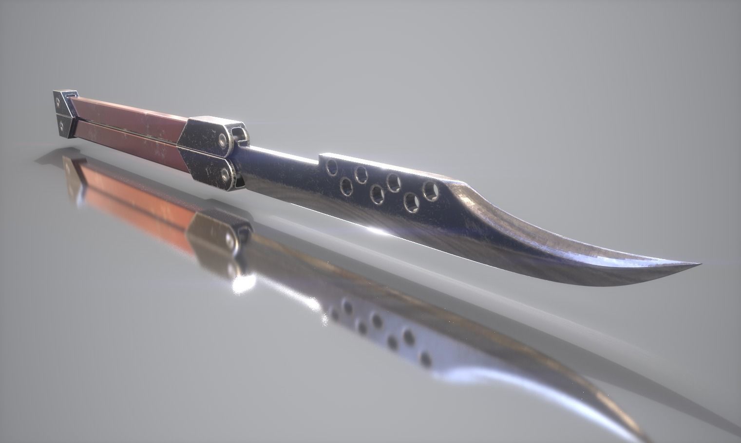Damacus blade from Gunnm- Alita battle angel  3D model_4
