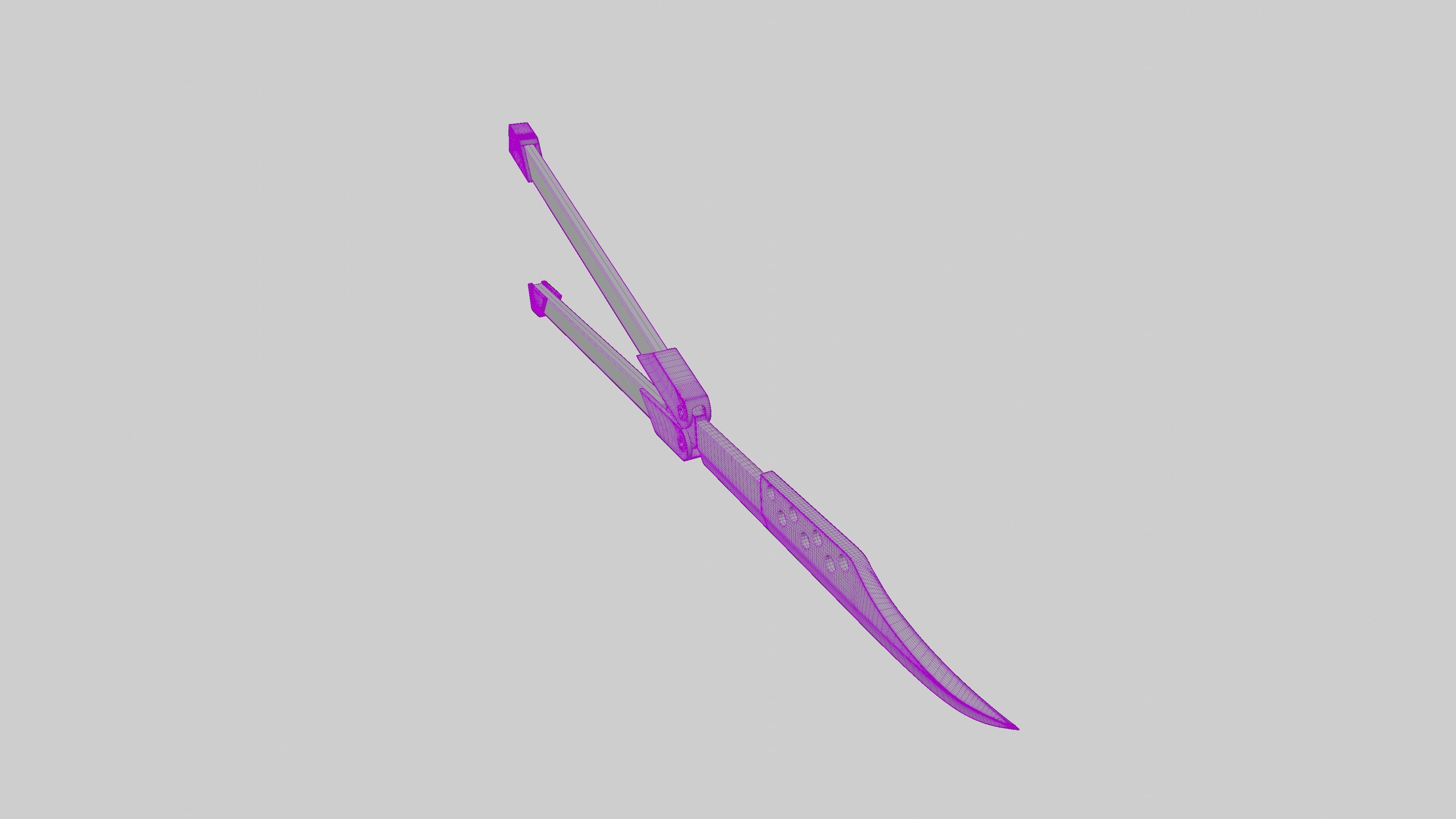 Damacus blade from Gunnm- Alita battle angel  3D model_6