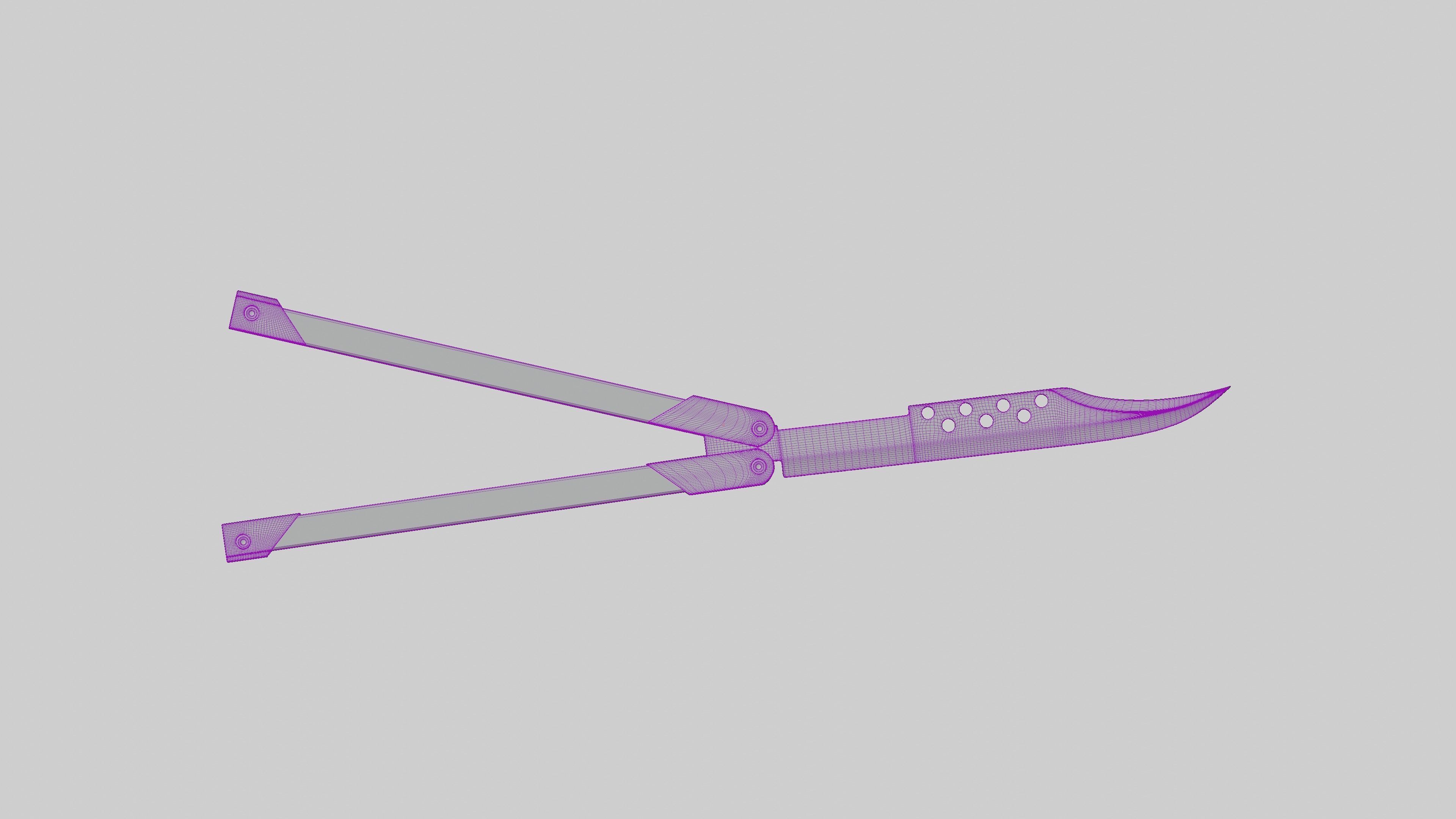 Damacus blade from Gunnm- Alita battle angel  3D model_5