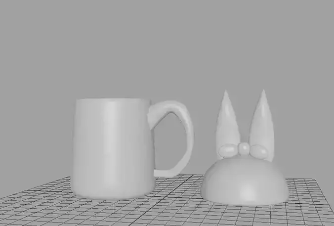 3D desing EASTER CUTE BUNNY KIDS COCOA MUG