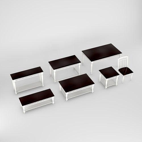 Belham Living - Jocelyn Tables and Chair 3D model