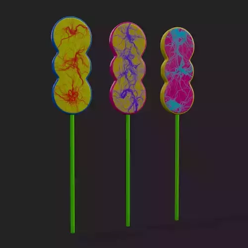 Easter Lollipops Low-poly 3D model