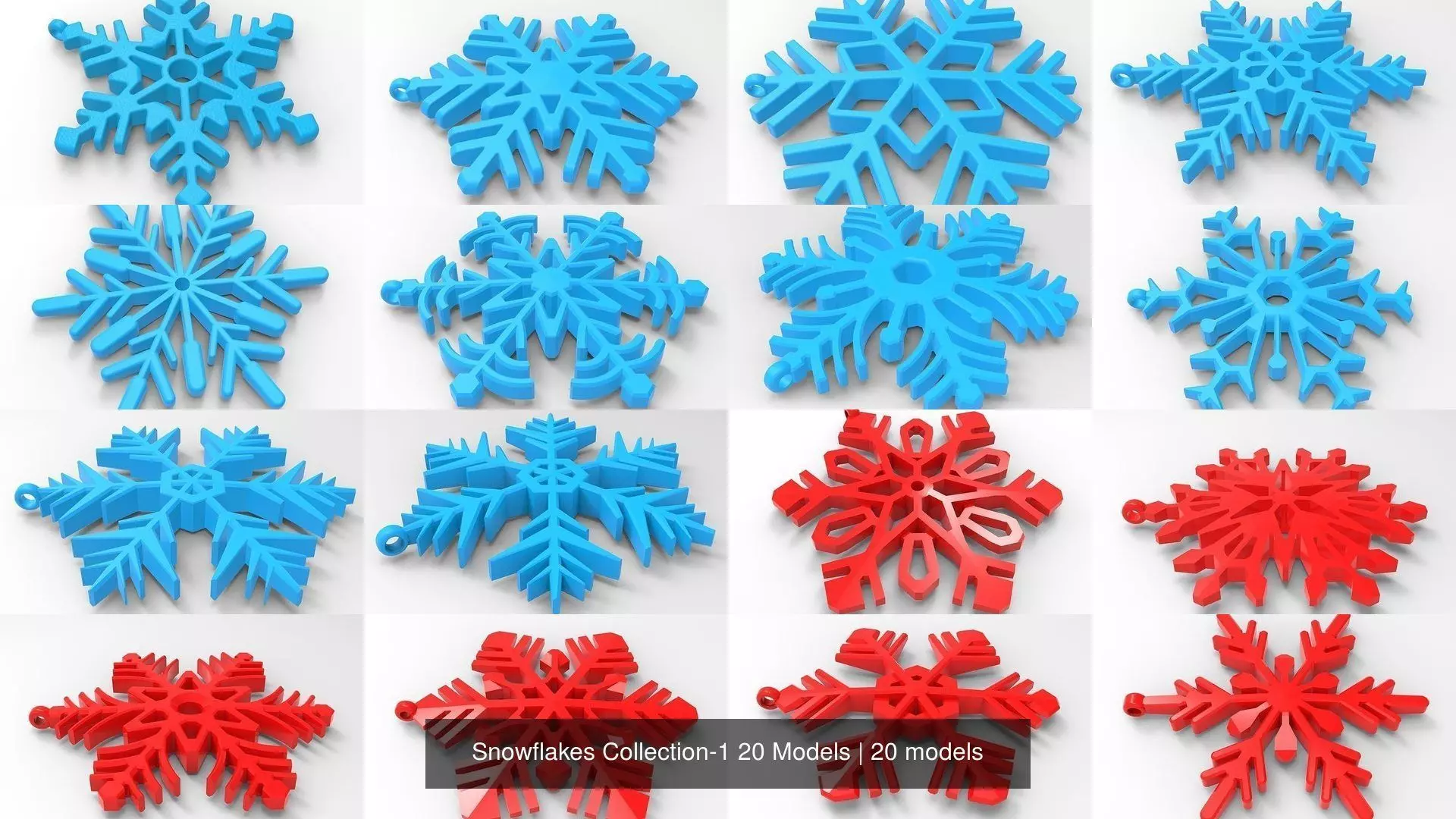 Snowflakes Collection-1 20 Models _1