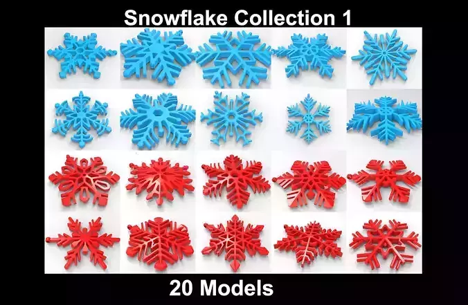 Snowflakes Collection-1 20 Models 