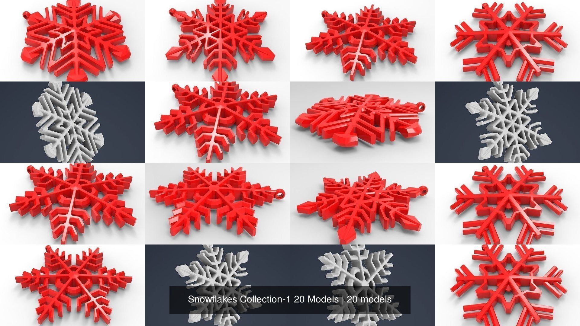 Snowflakes Collection-1 20 Models _3