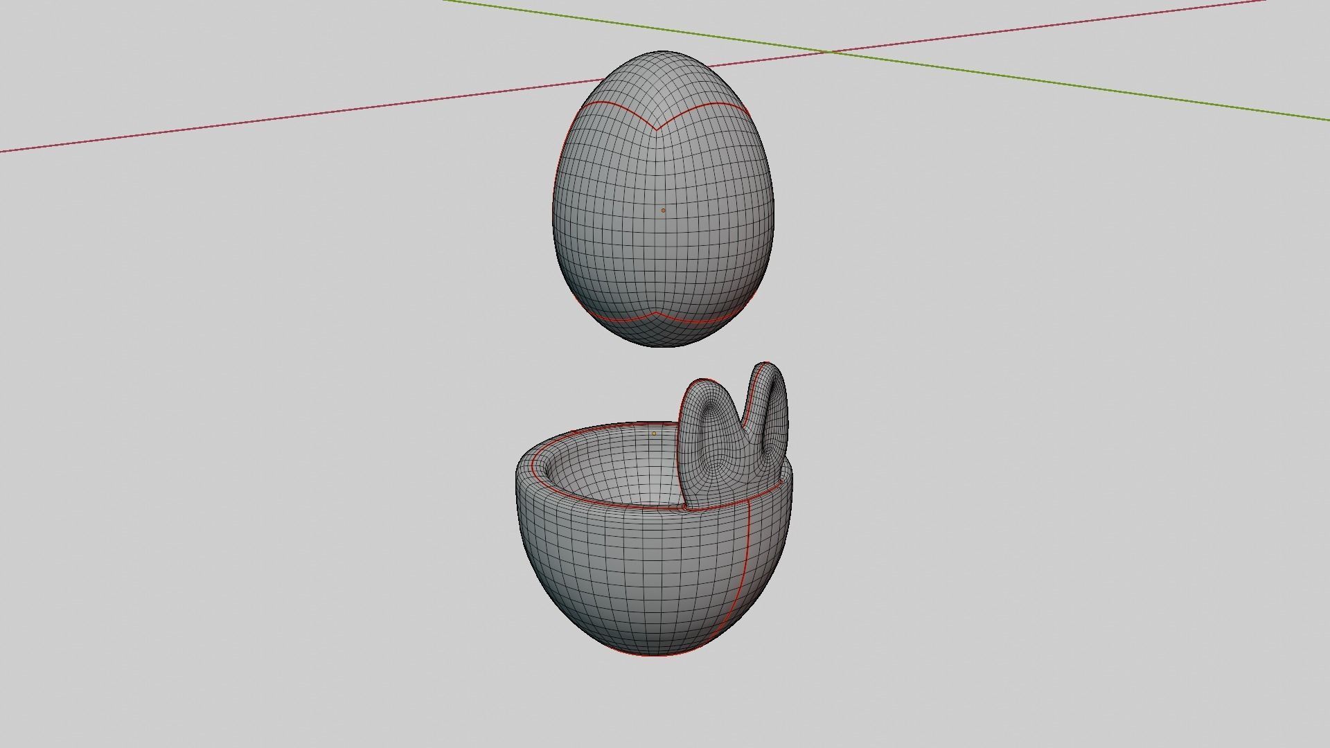 Easter Eggs in Bunny Cups  3D model_11