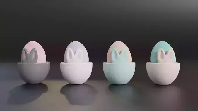 Easter Eggs in Bunny Cups 