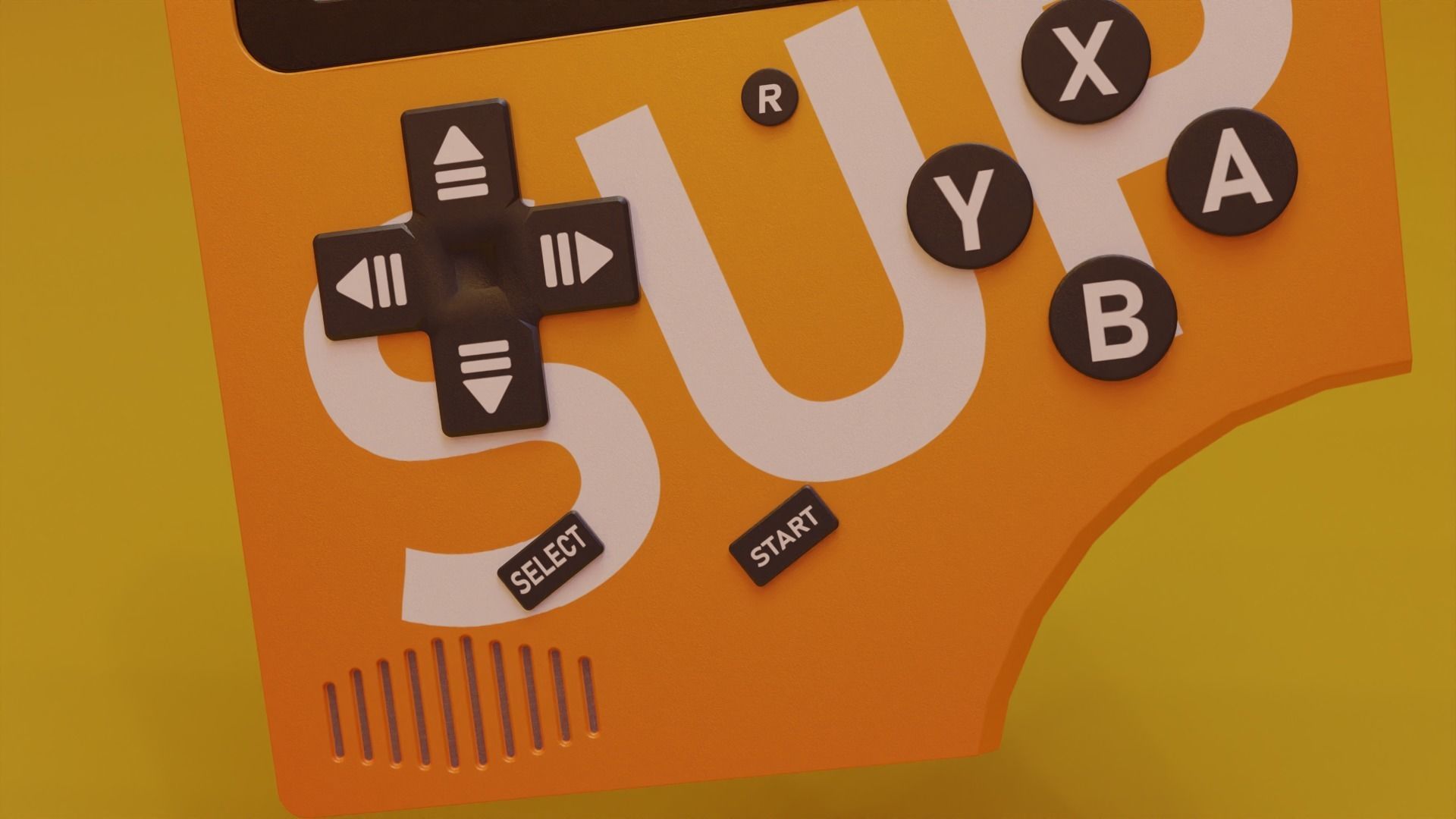 Handheld Console Classic Retro Video Gaming  Low-poly 3D model 3D model_6