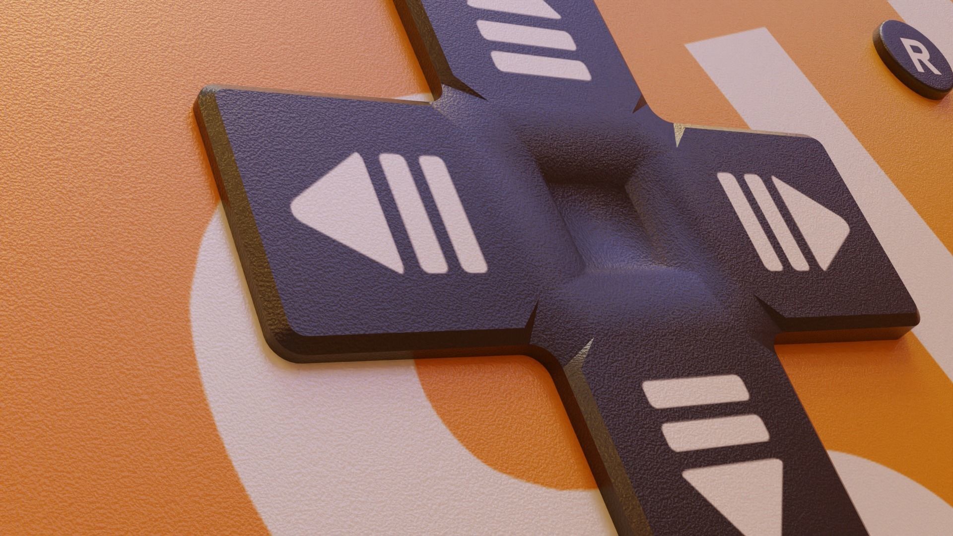 Handheld Console Classic Retro Video Gaming  Low-poly 3D model 3D model_1