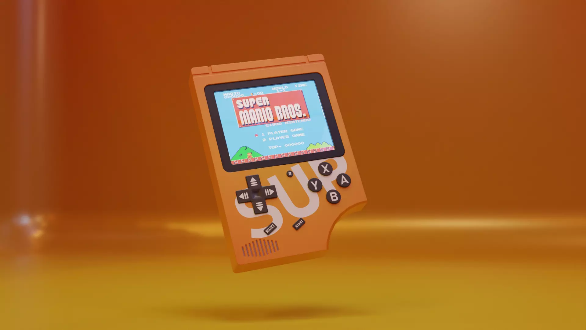 Handheld Console Classic Retro Video Gaming  Low-poly 3D model 3D model_0