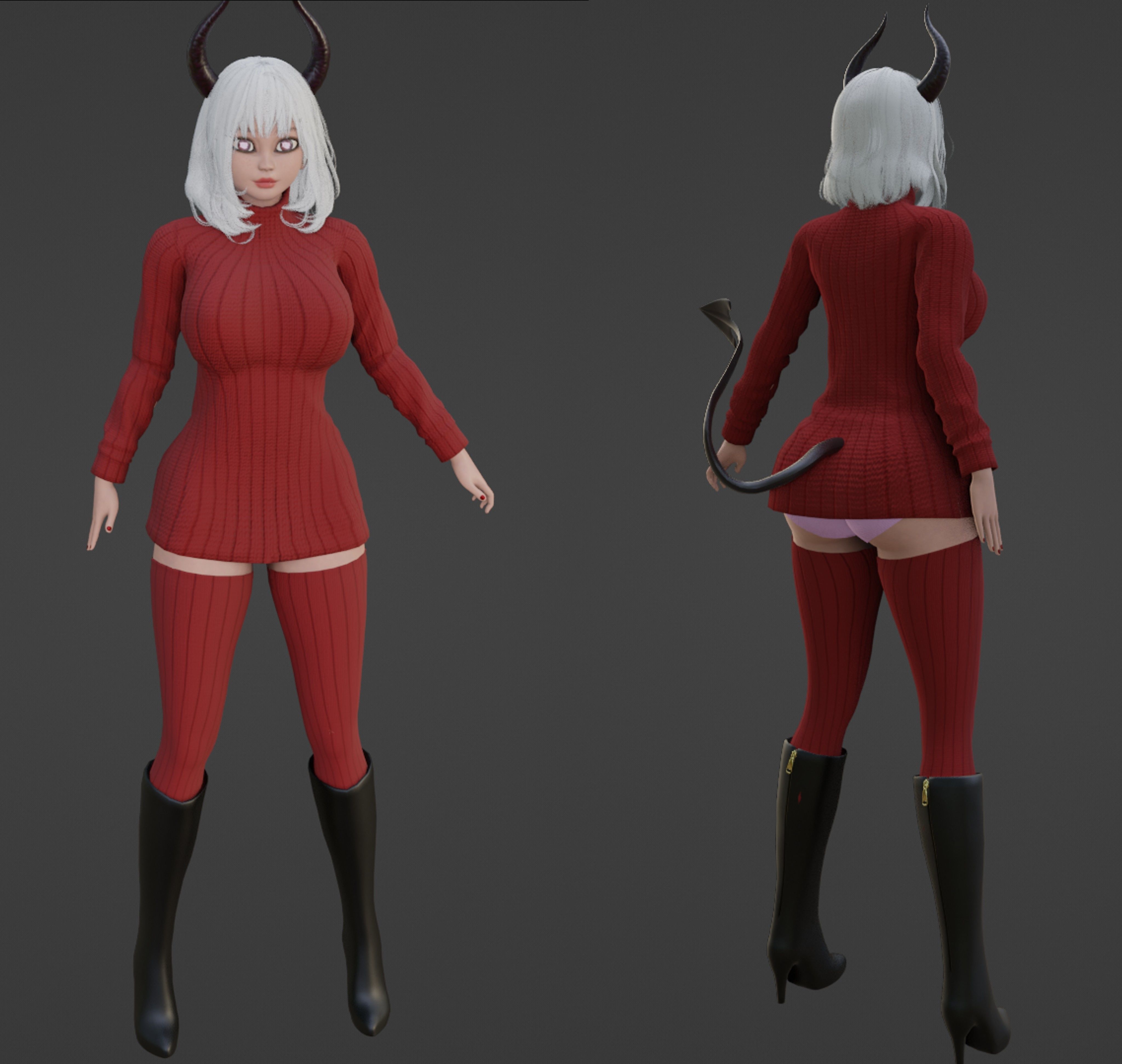 Modeus - Helltaker  3D model_3