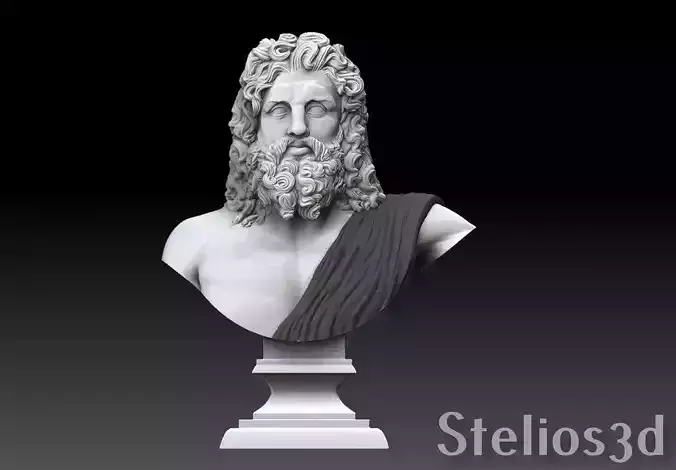 zeus bust  3D print model