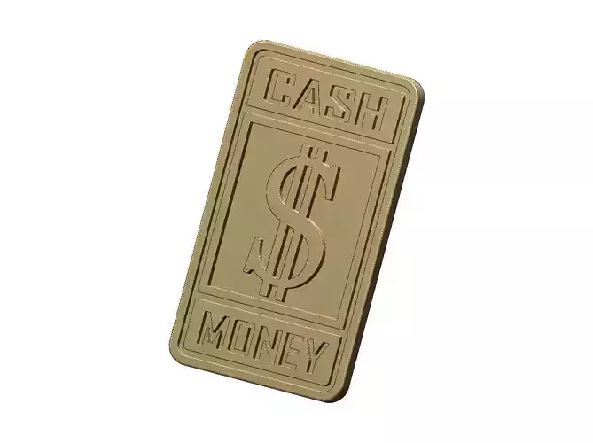 Cash money gold bar 3D print model
