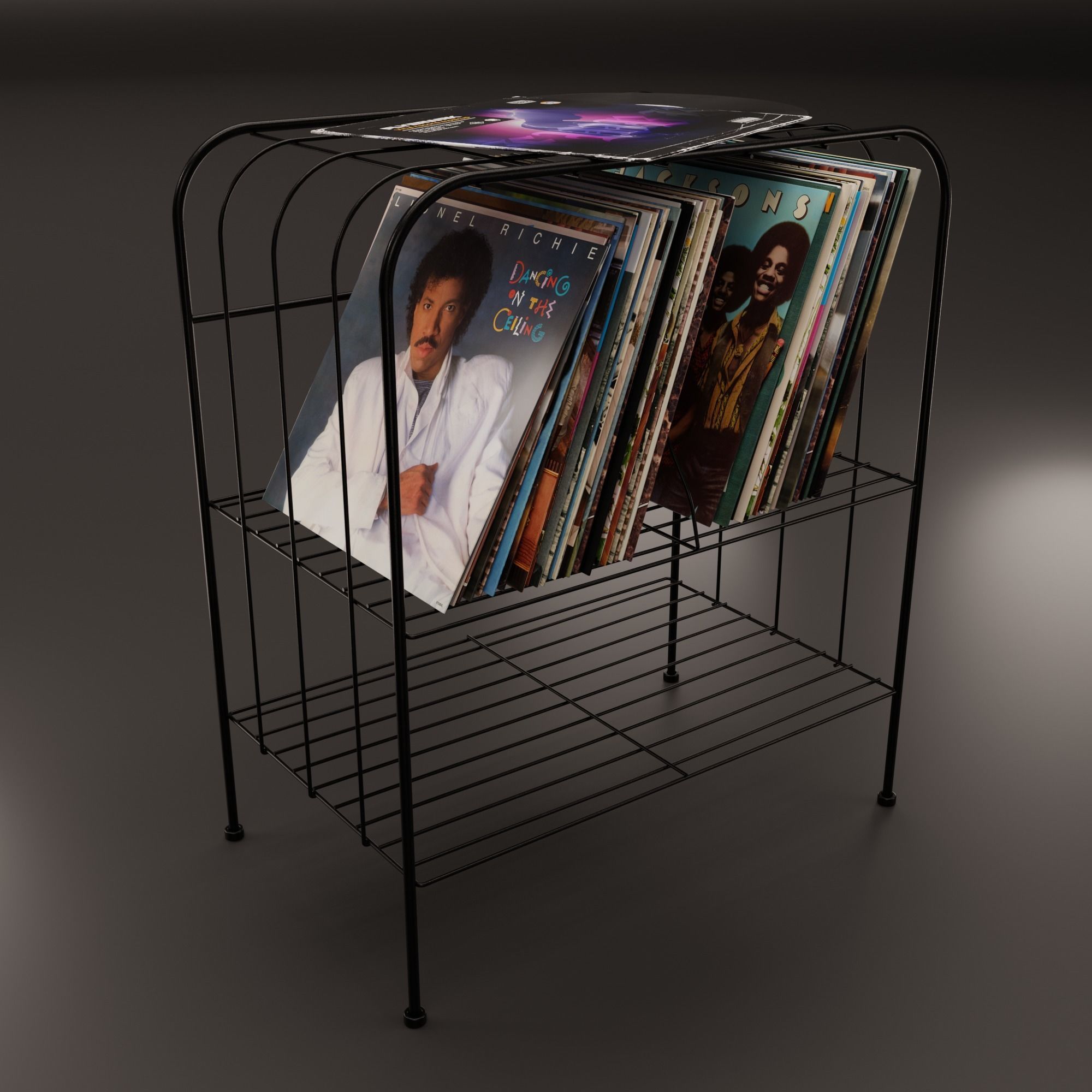 Vinyl Storage No31 with 3 Color Variations 3D model_10