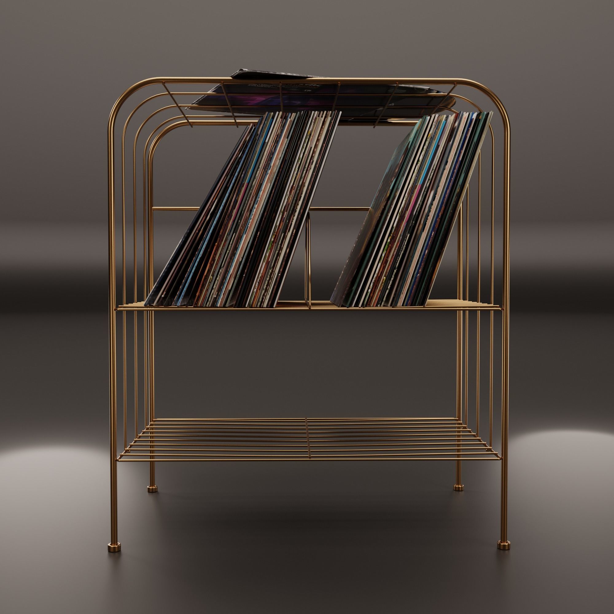 Vinyl Storage No31 with 3 Color Variations 3D model_2