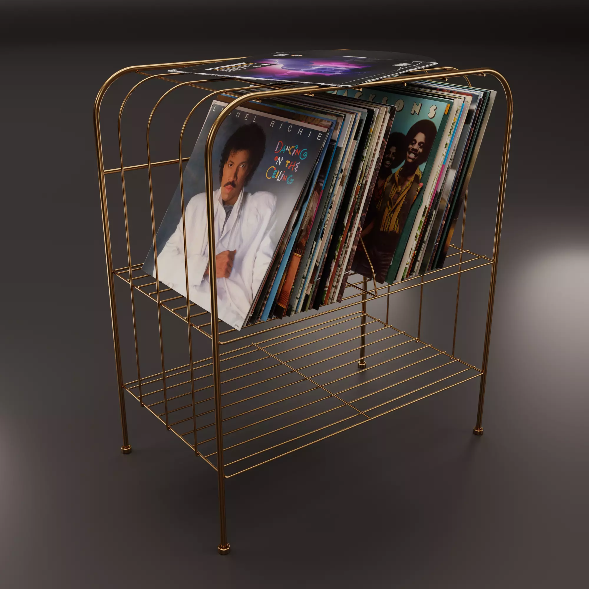 Vinyl Storage No31 with 3 Color Variations 3D model_0