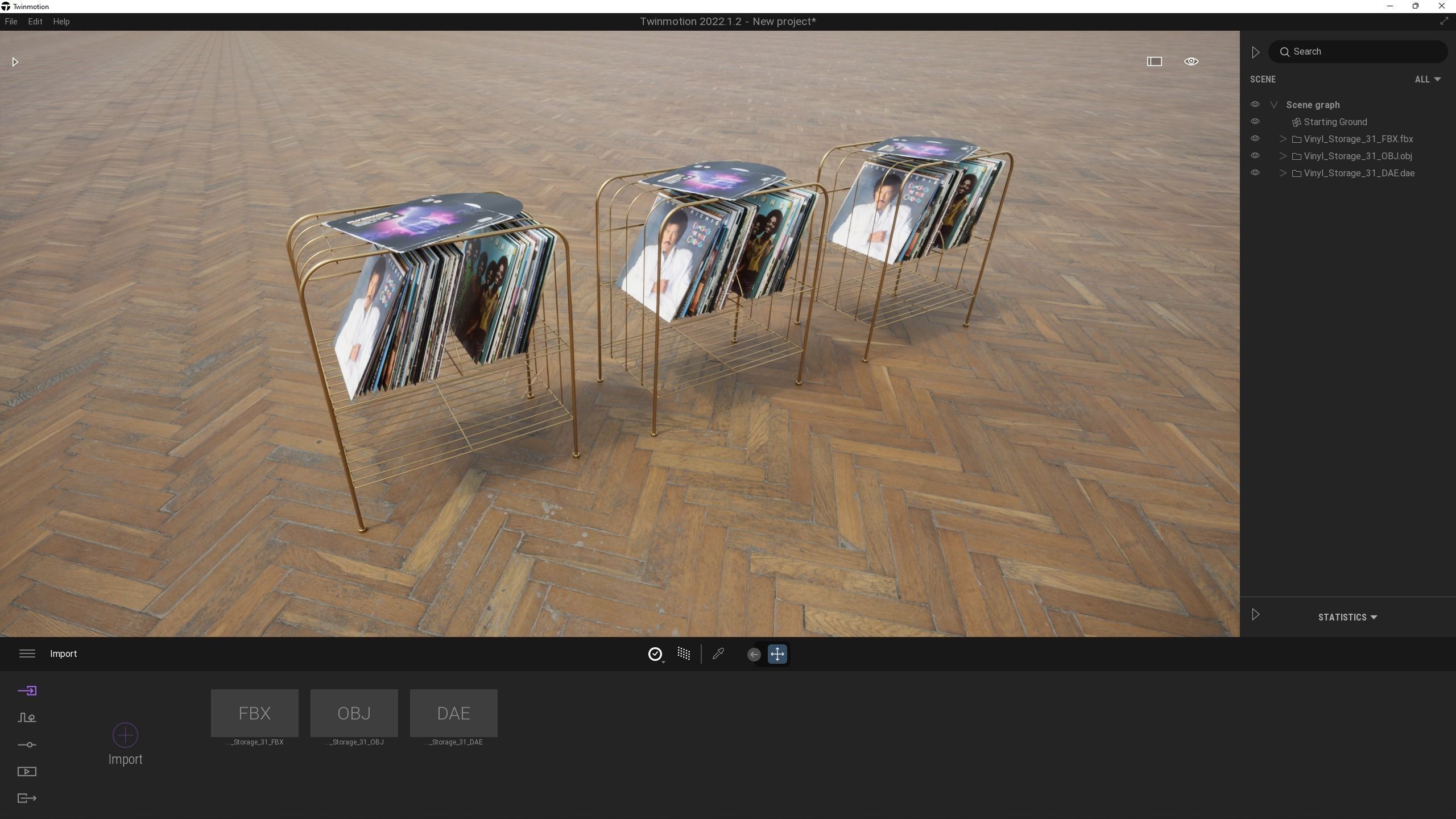 Vinyl Storage No31 with 3 Color Variations 3D model_15