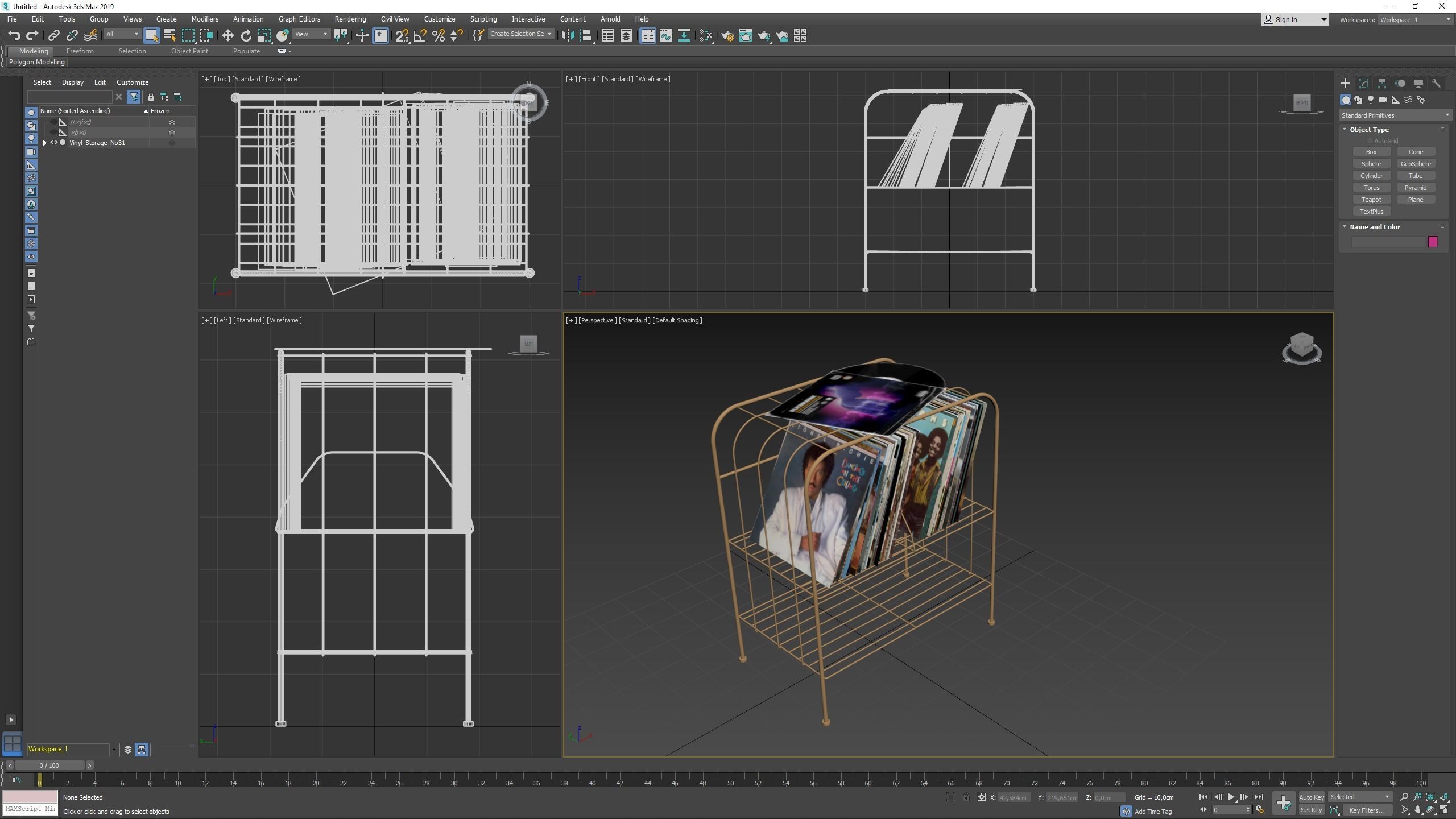 Vinyl Storage No31 with 3 Color Variations 3D model_16
