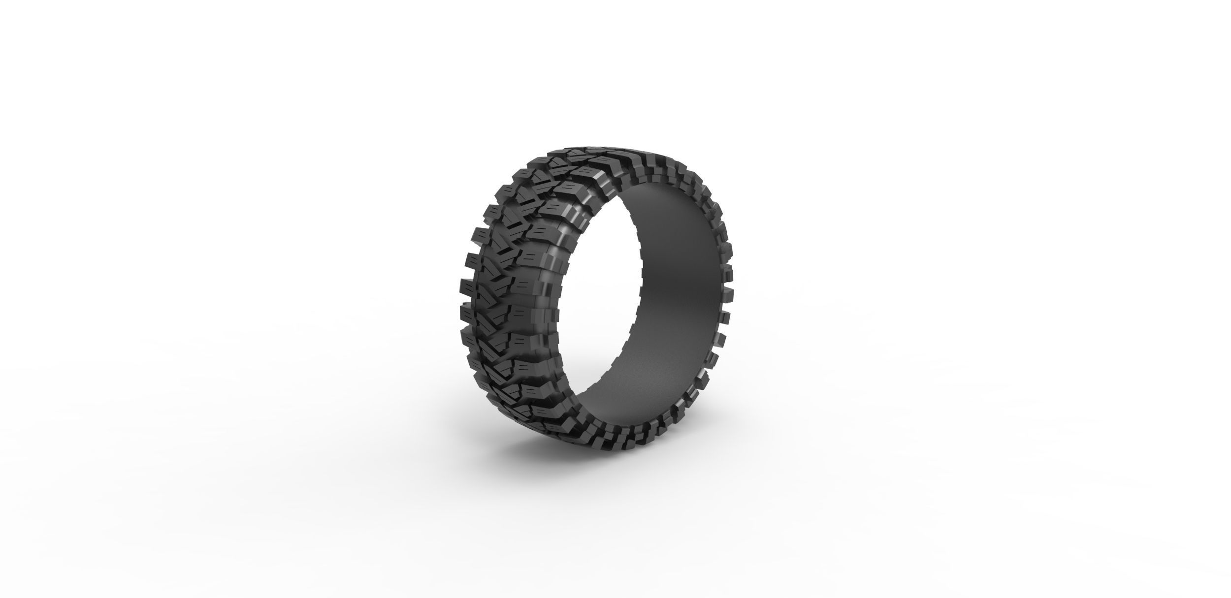 Mud tire Ring 3D print model_1