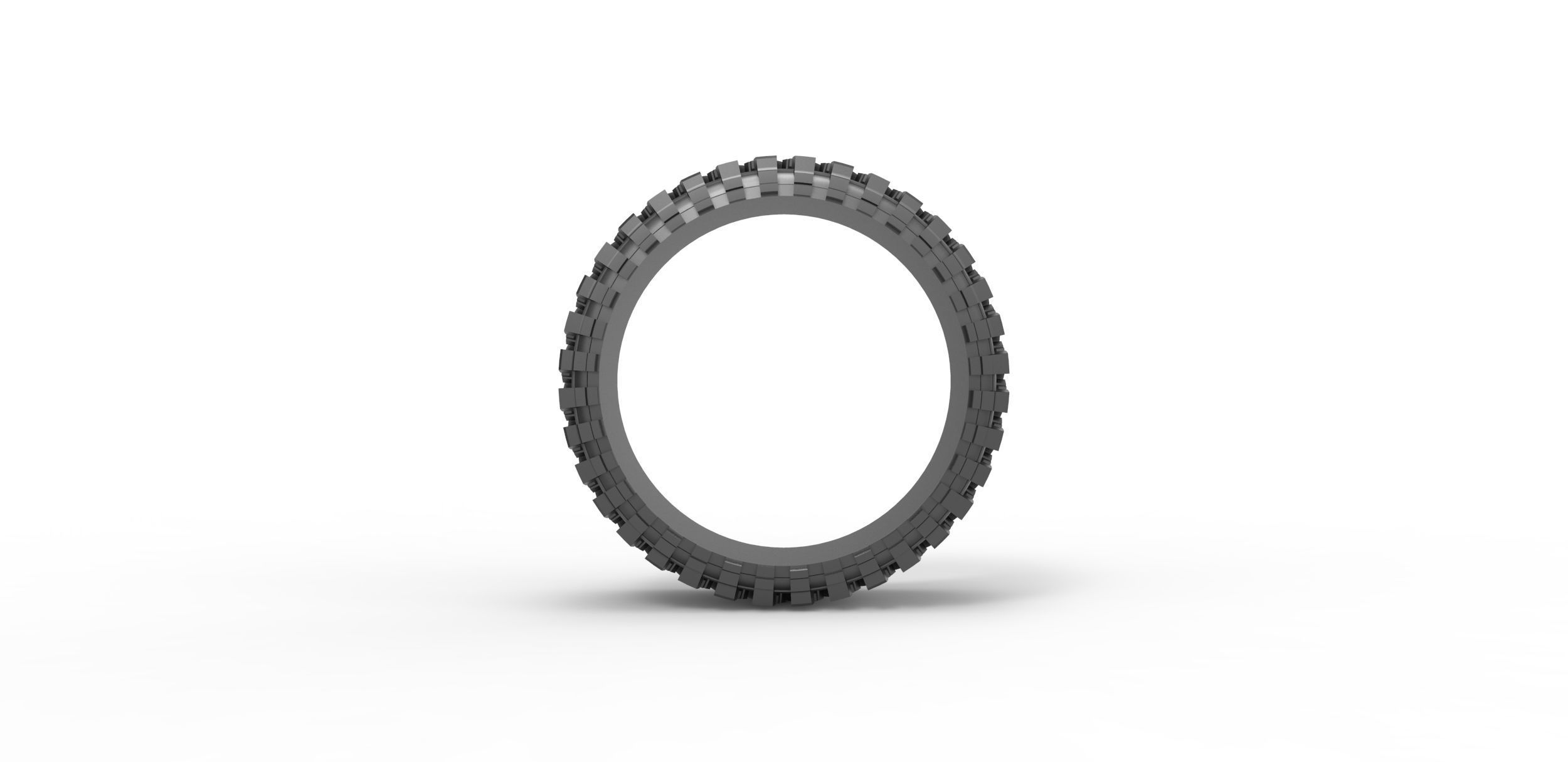 Mud tire Ring 3D print model_4