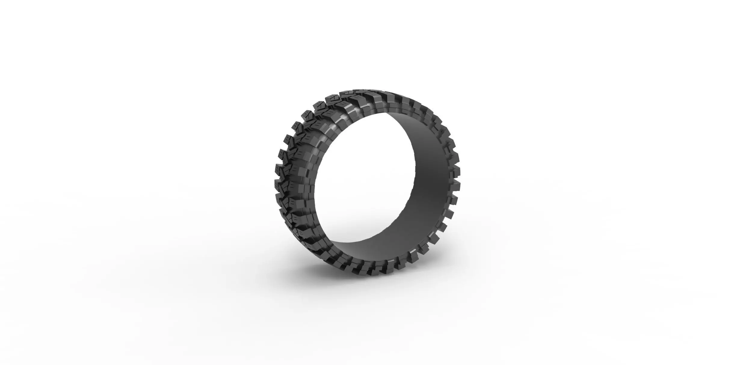 Mud tire Ring 3D print model_0