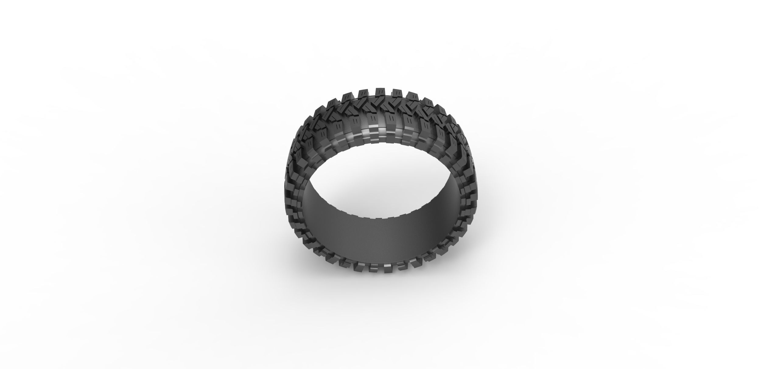 Mud tire Ring 3D print model_5