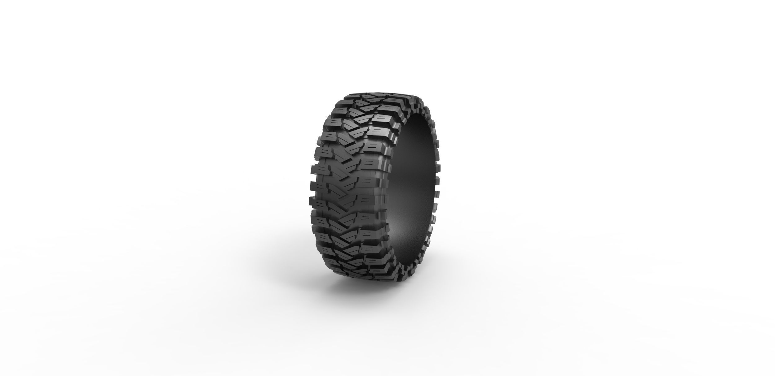 Mud tire Ring 3D print model_2