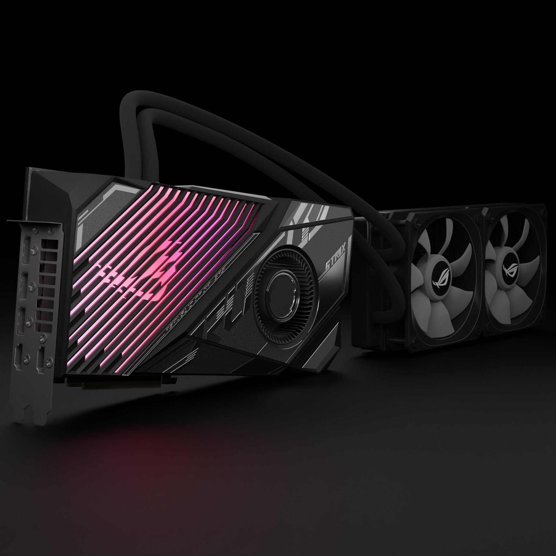RTX 3080ti Gaming gpu ASUS 3D model_2