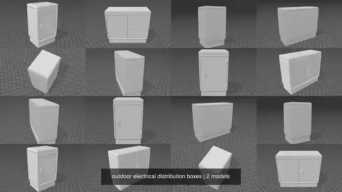 outdoor electrical distribution boxes 3D Model Collection