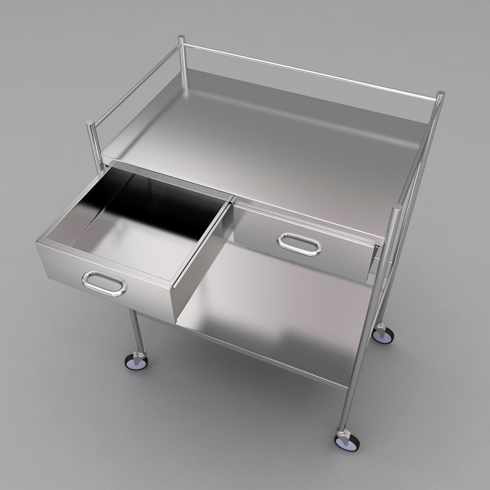 Medical trolley 3d model 3D model_3