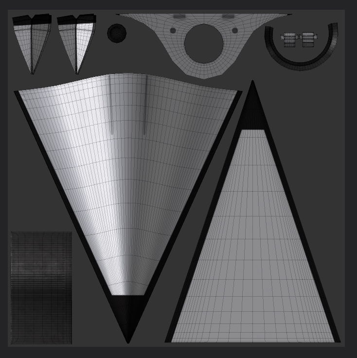 Avangard Hypersonic Glide Vehicle Low-poly 3D model_11
